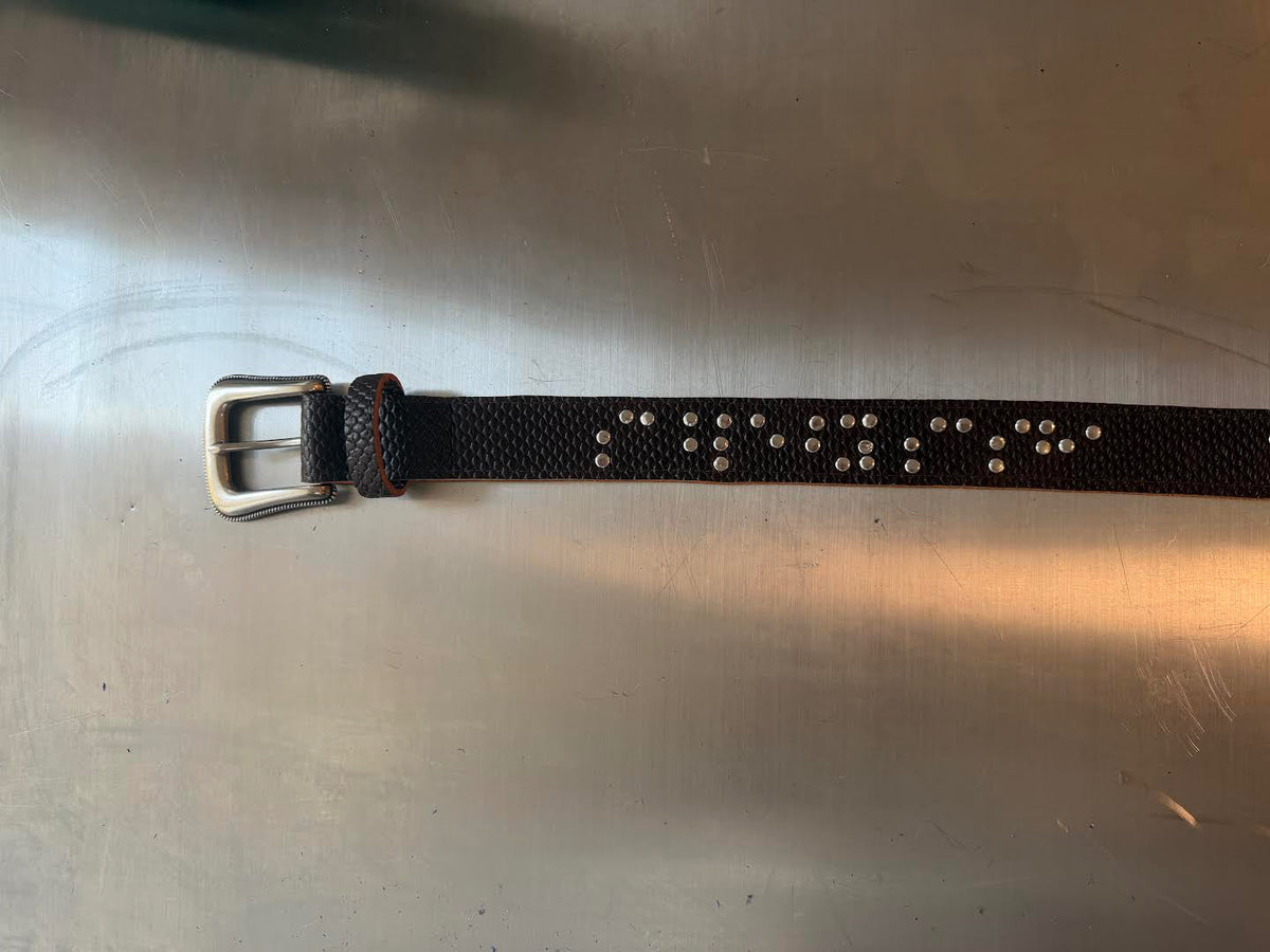 Studded Sable Branded Belt