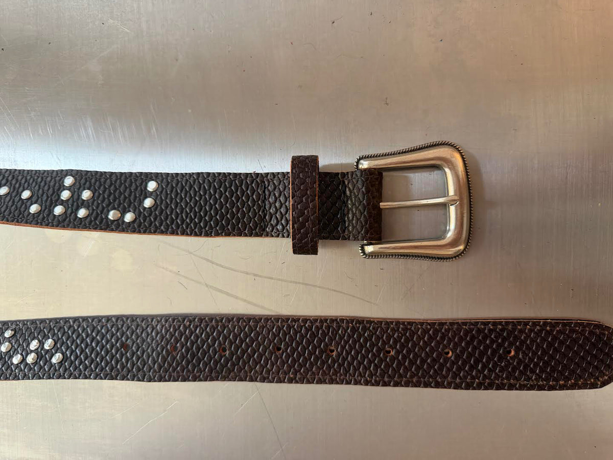 Studded Sable Branded Belt