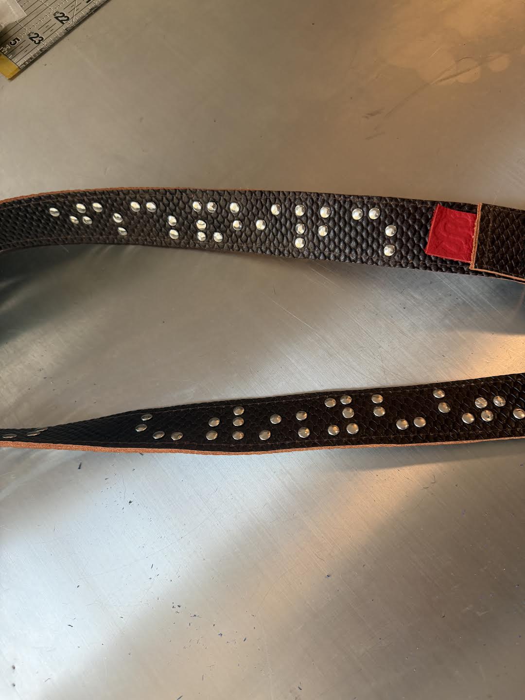 Studded Sable Branded Belt
