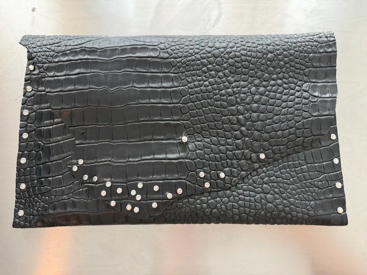 Computer Sleeve Black Croc 12"