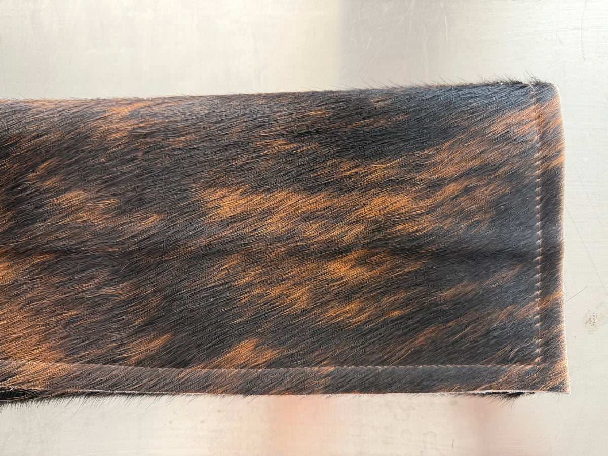Black & Orange Brindle Cowhide Clutch