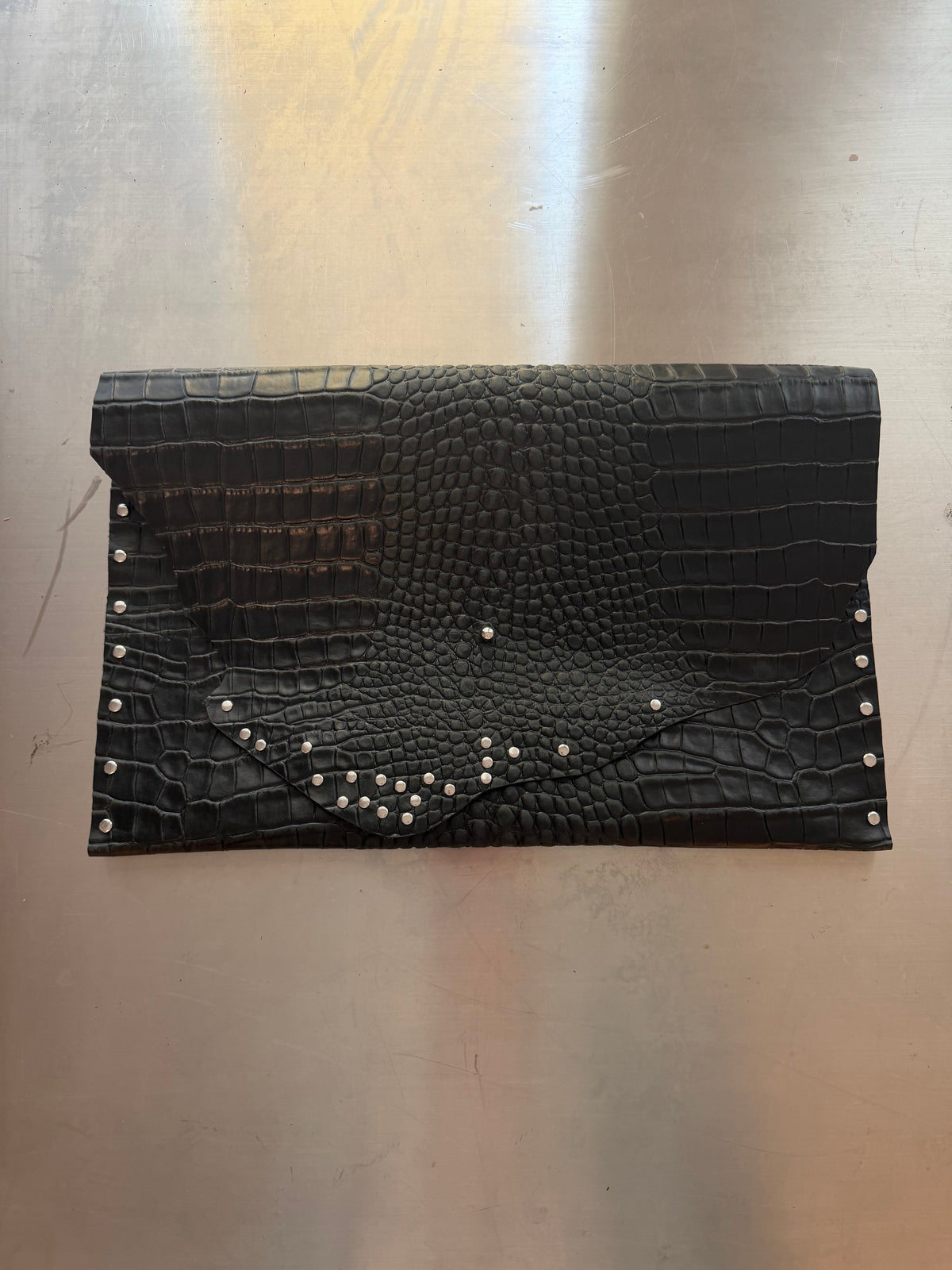 Computer Sleeve Black Croc 15"