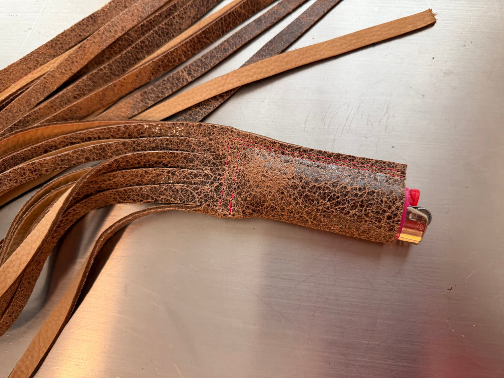 Caramel Distressed Lighter Case