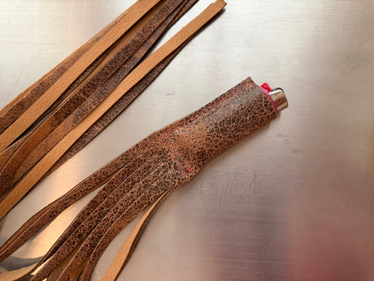 Caramel Distressed Lighter Case