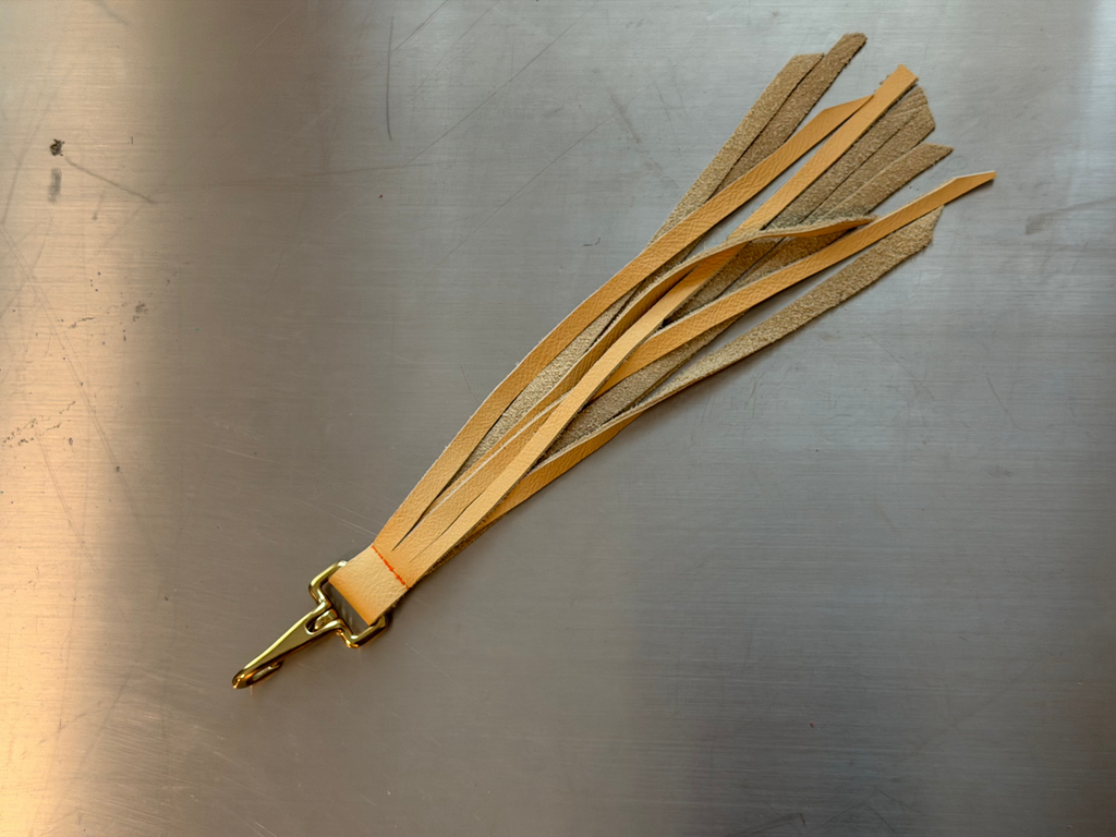 Tan Fringe Keychain