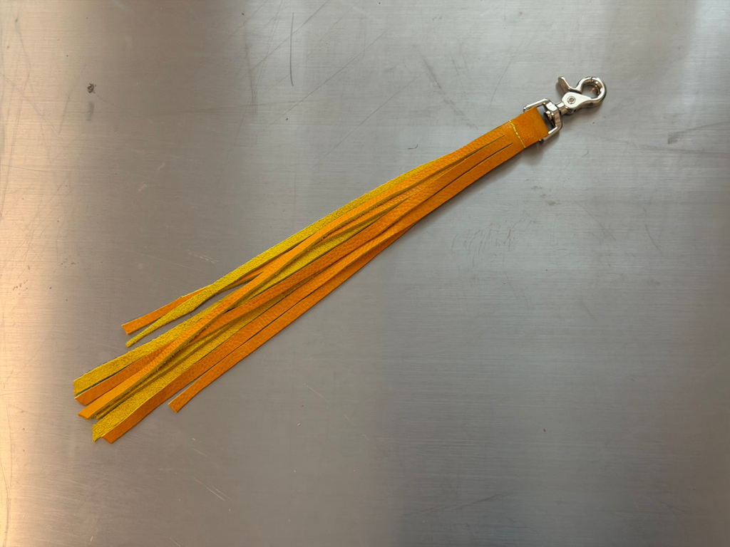 Tangerine Fringe Keychain
