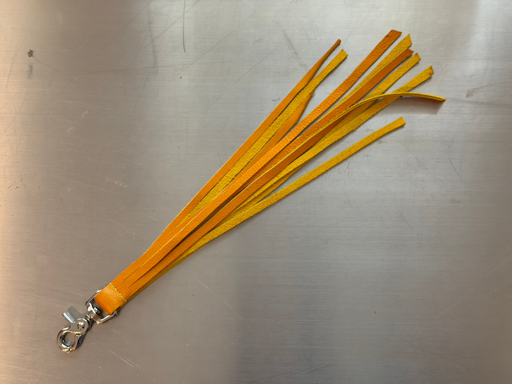 Tangerine Fringe Keychain