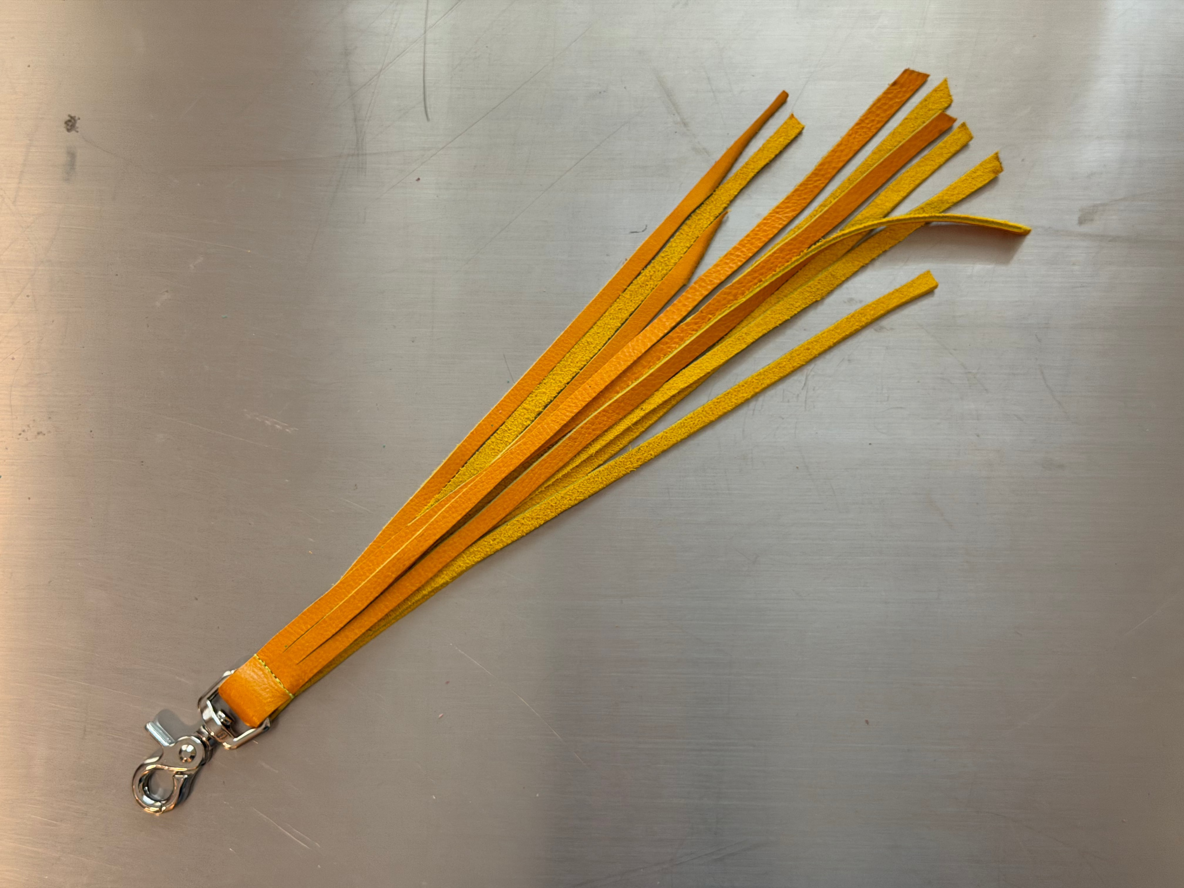 Tangerine Fringe Keychain