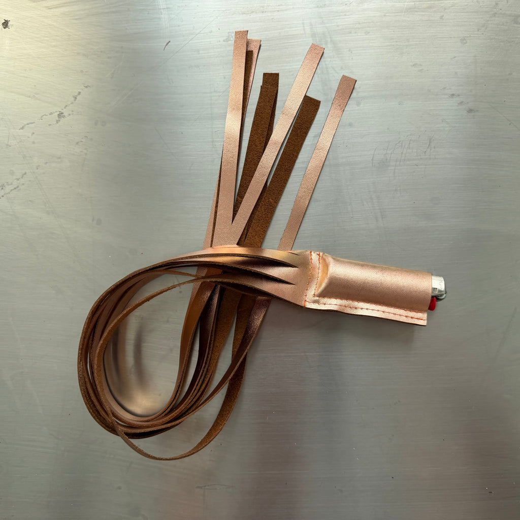 Pink and Brown Metallic Lighter Case
