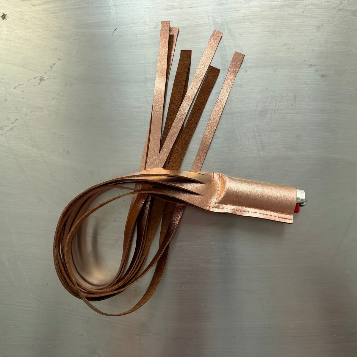 Pink and Brown Metallic Lighter Case