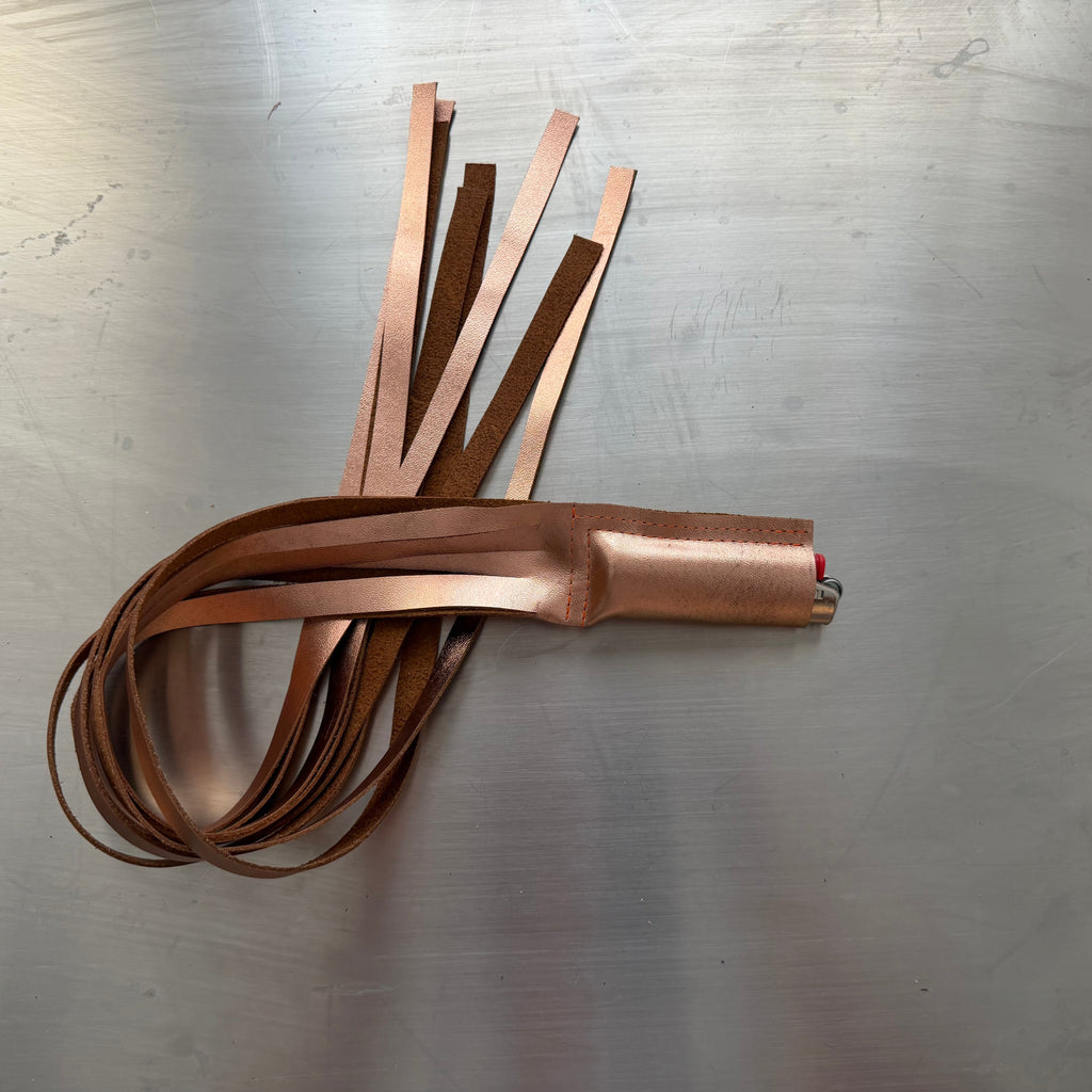 Pink and Brown Metallic Lighter Case
