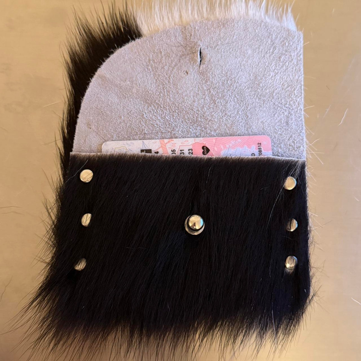 Black and White Cowhide Cardholder