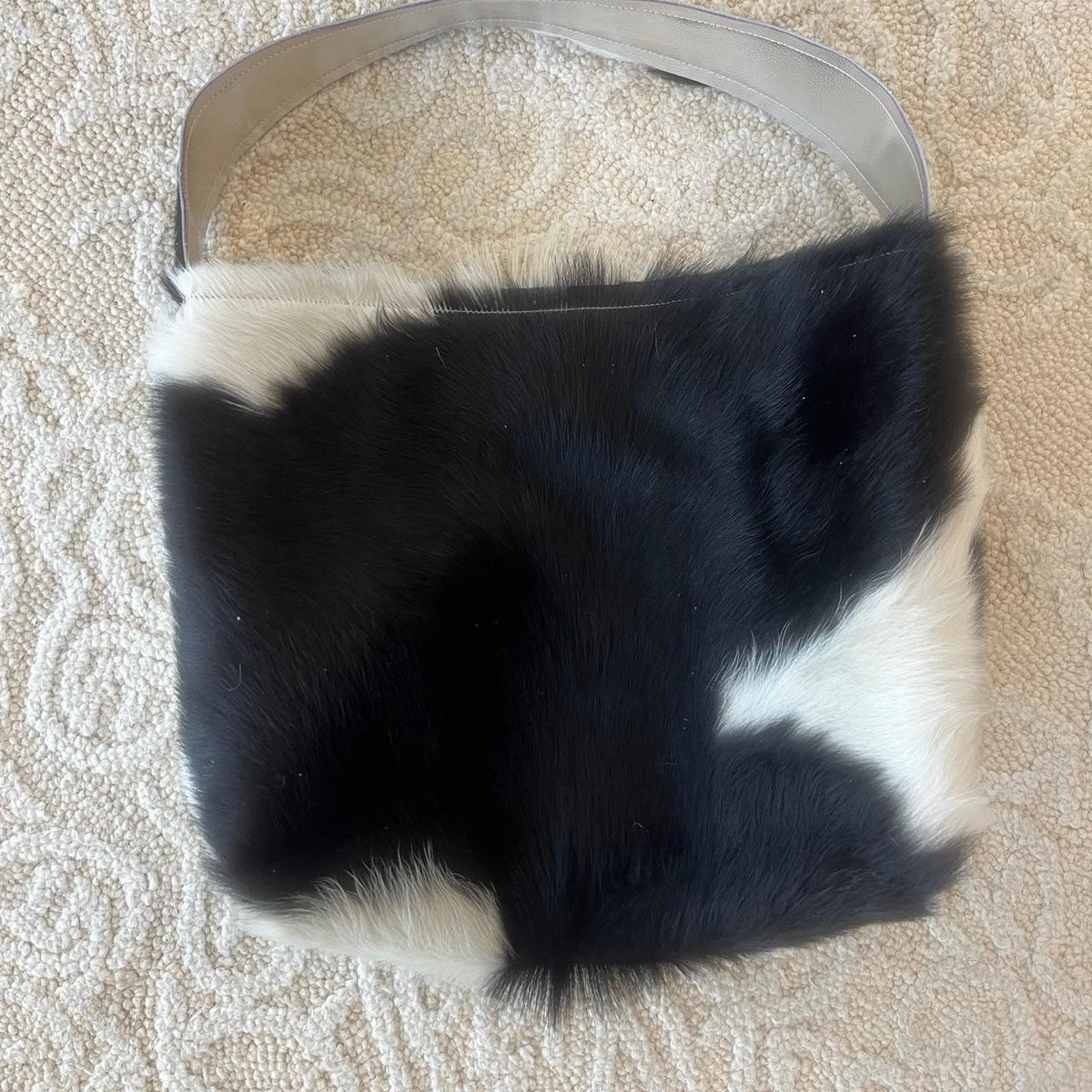 Black & White Cowhide Shoulder Bag