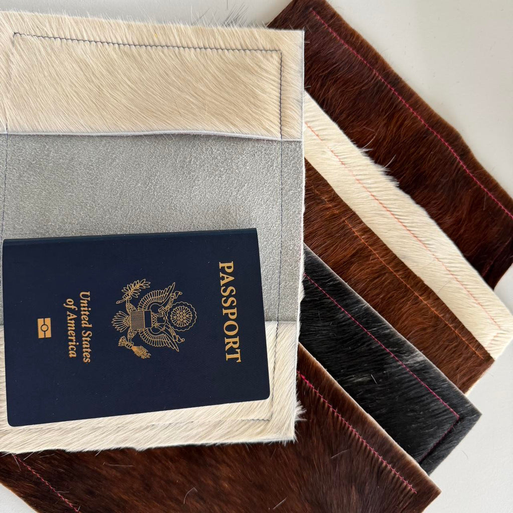 Brown Cowhide Passport Cover