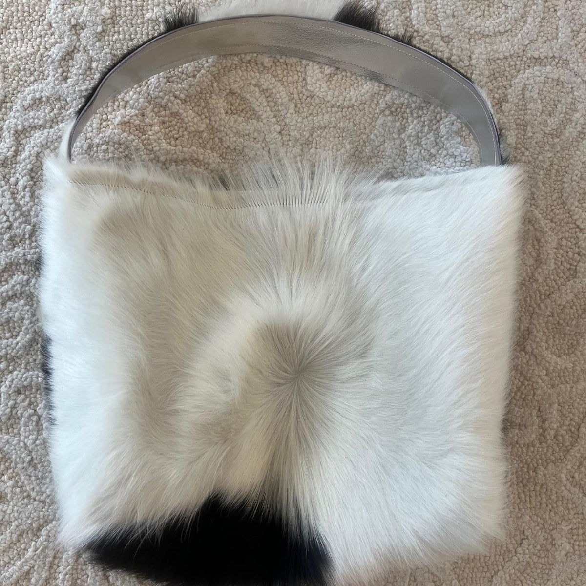 Black & White Cowhide Shoulder Bag