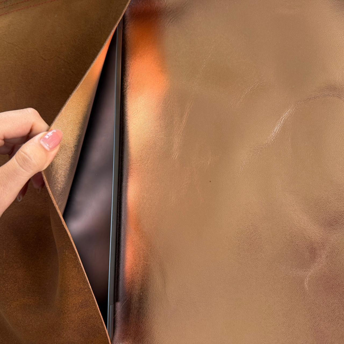 Computer Sleeve Brown Metallic