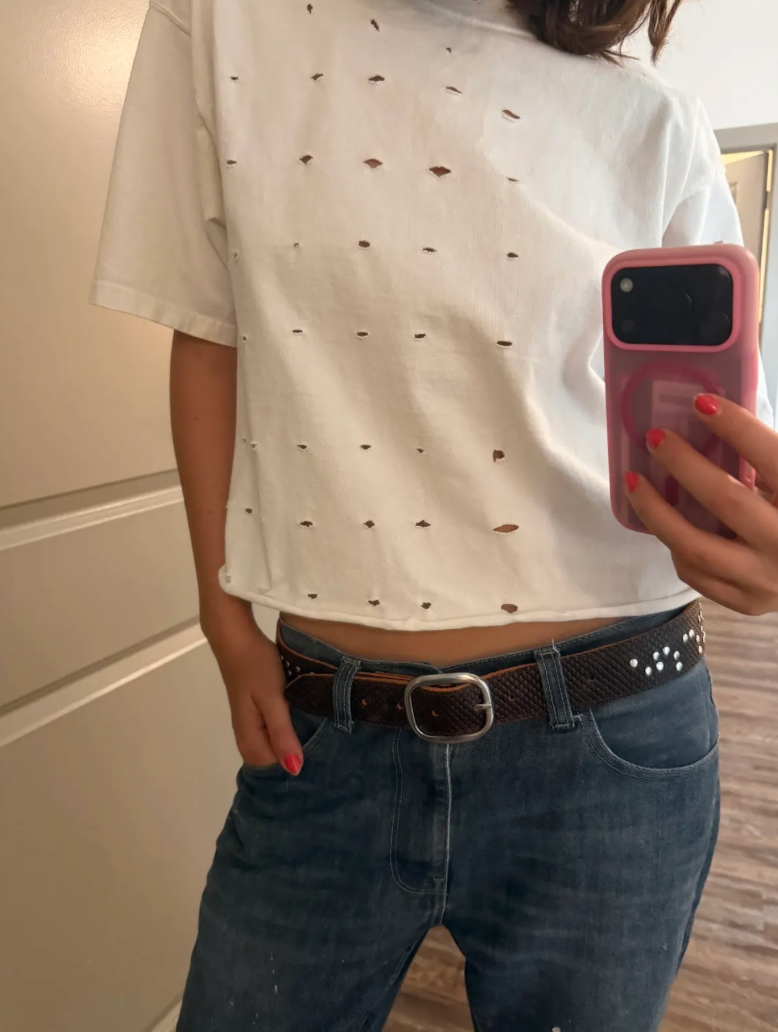 Studded Sable Branded Belt