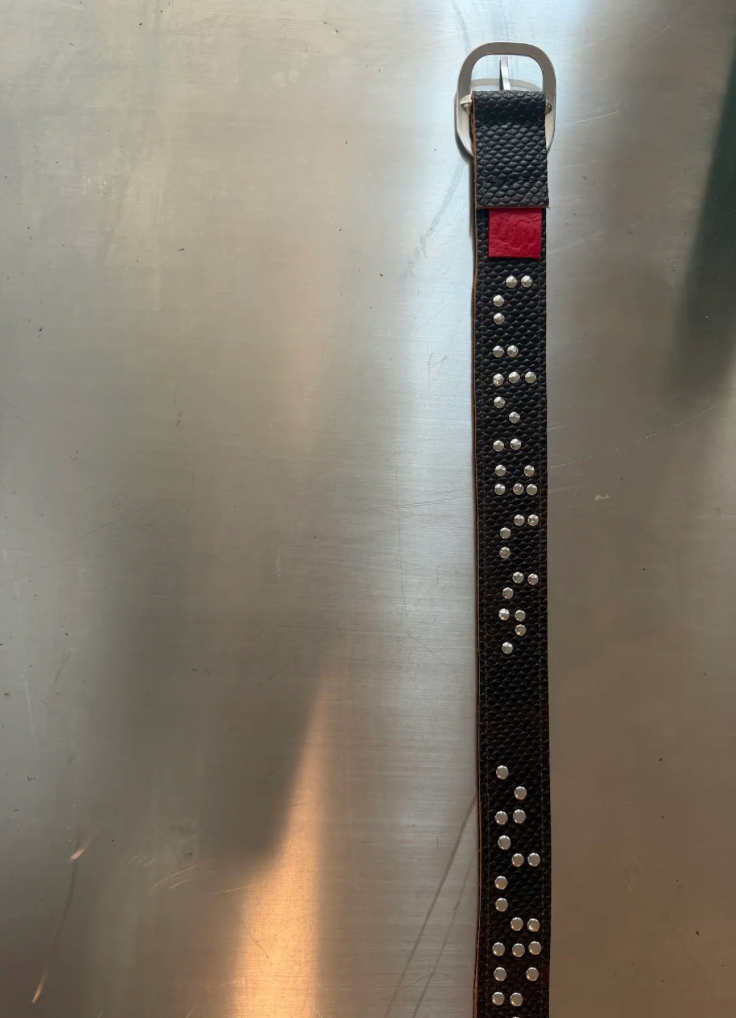 Studded Sable Branded Belt