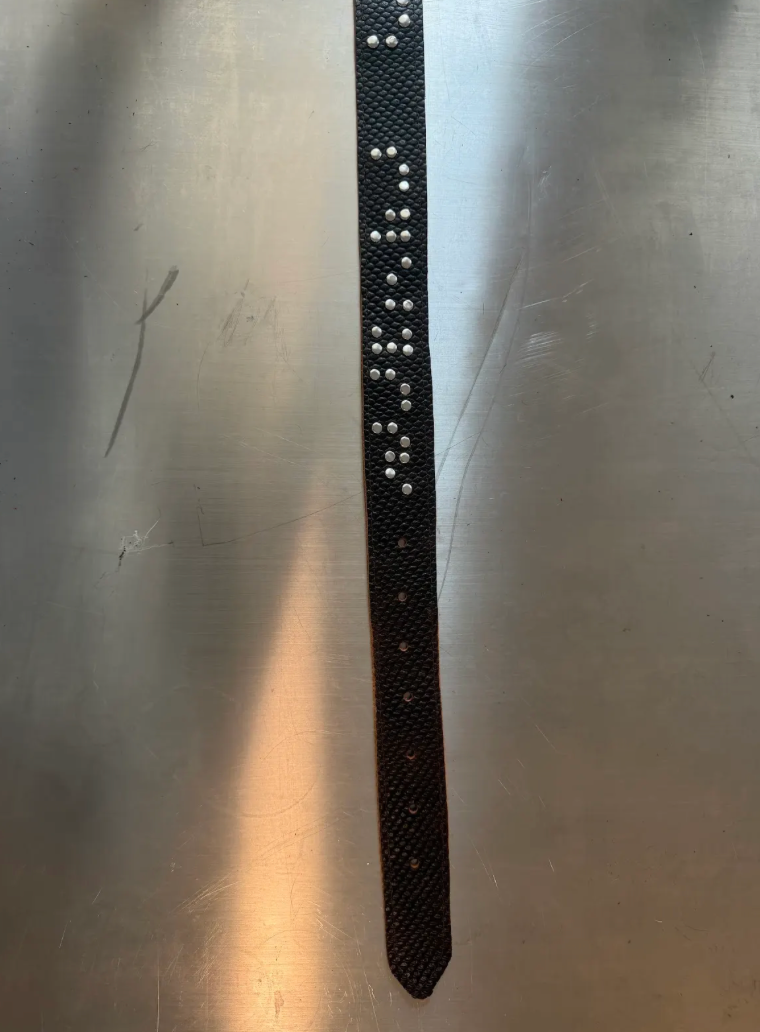Studded Sable Branded Belt