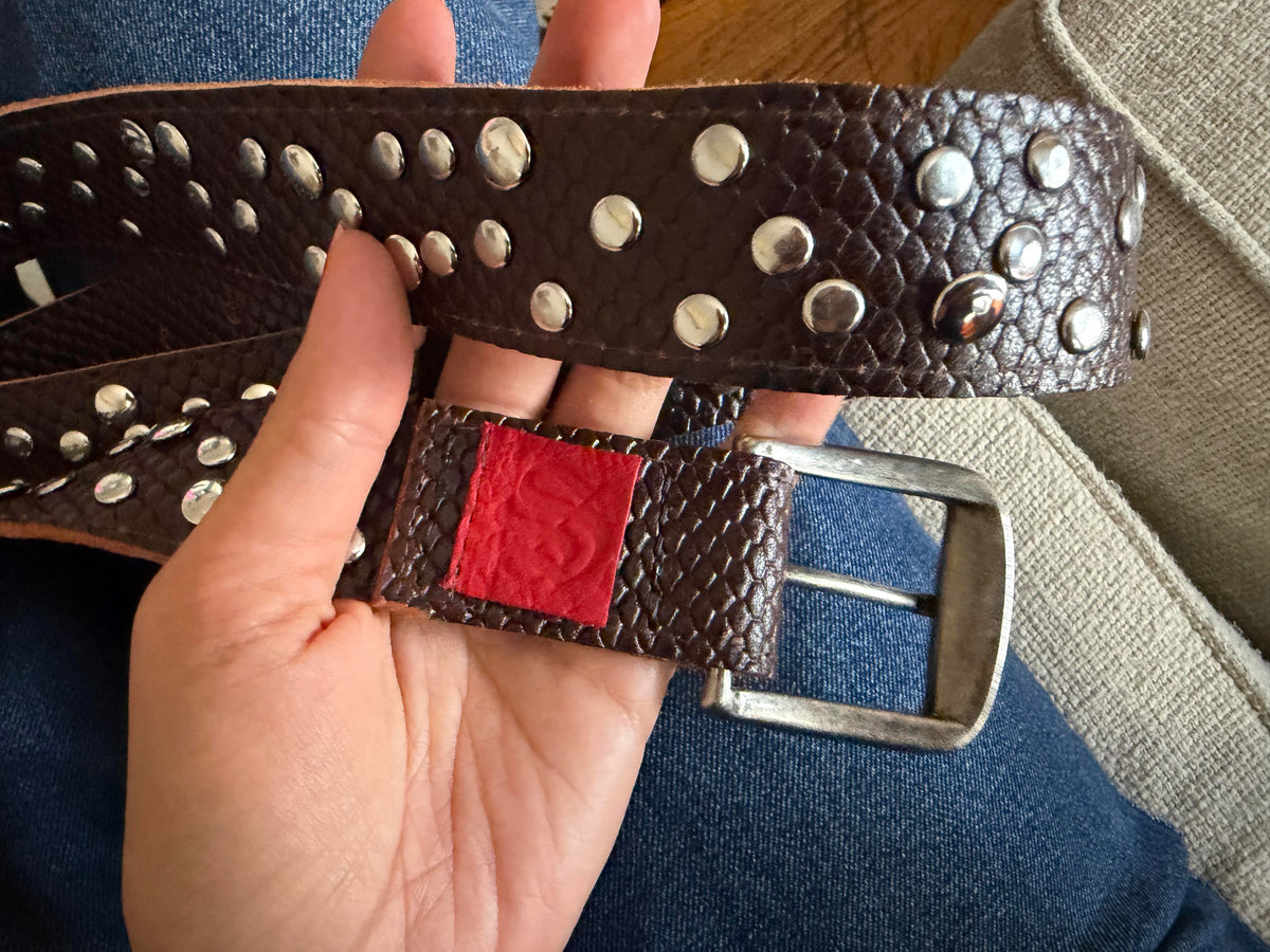 Brown Studded Belt